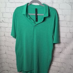 lululemon Evolution Polo In Heathered Kelly Green